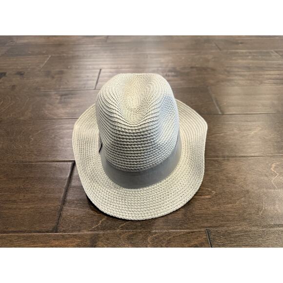 AMIANI Paper Ivory Fedora One Size Hat - Picture 2 of 9